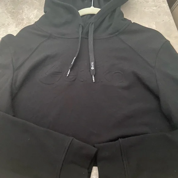 Women’s Ethika hoodie crop top black size LG - Picture 2 of 3